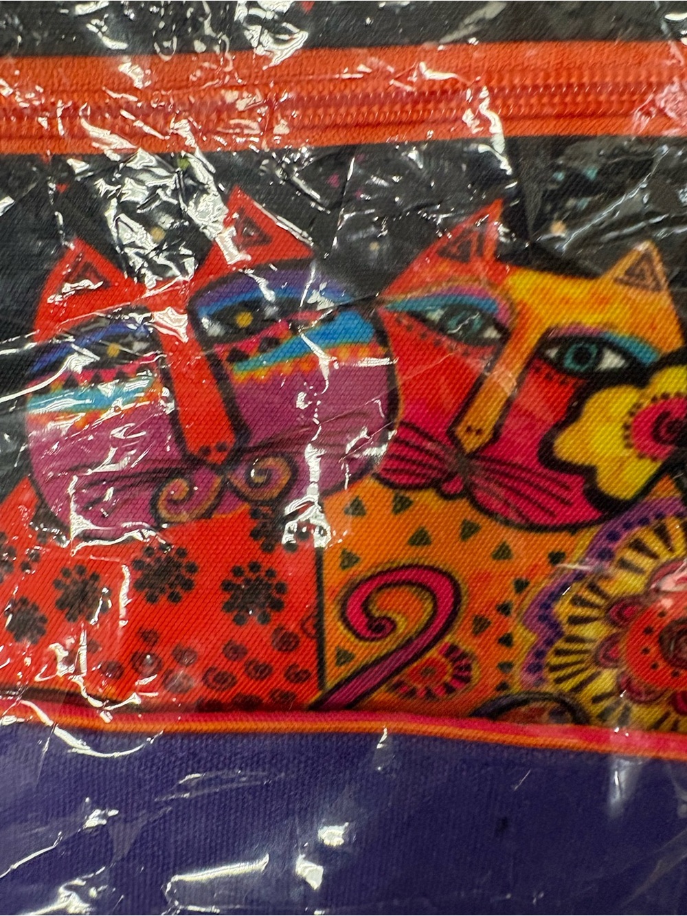 NWT! Laurel Burch Festive Felines Medium Tote, LB7092 - Picture 5 of 7